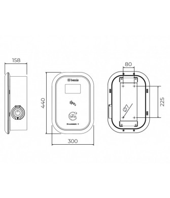 Ekransız Pano Prizli Tak Çalıştır Model 1   11 kw Charger  BEV-2516-4303