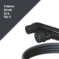 22 kW 5 Metre Elektrikli Araç AC Tip-2 Şarj Kablosu